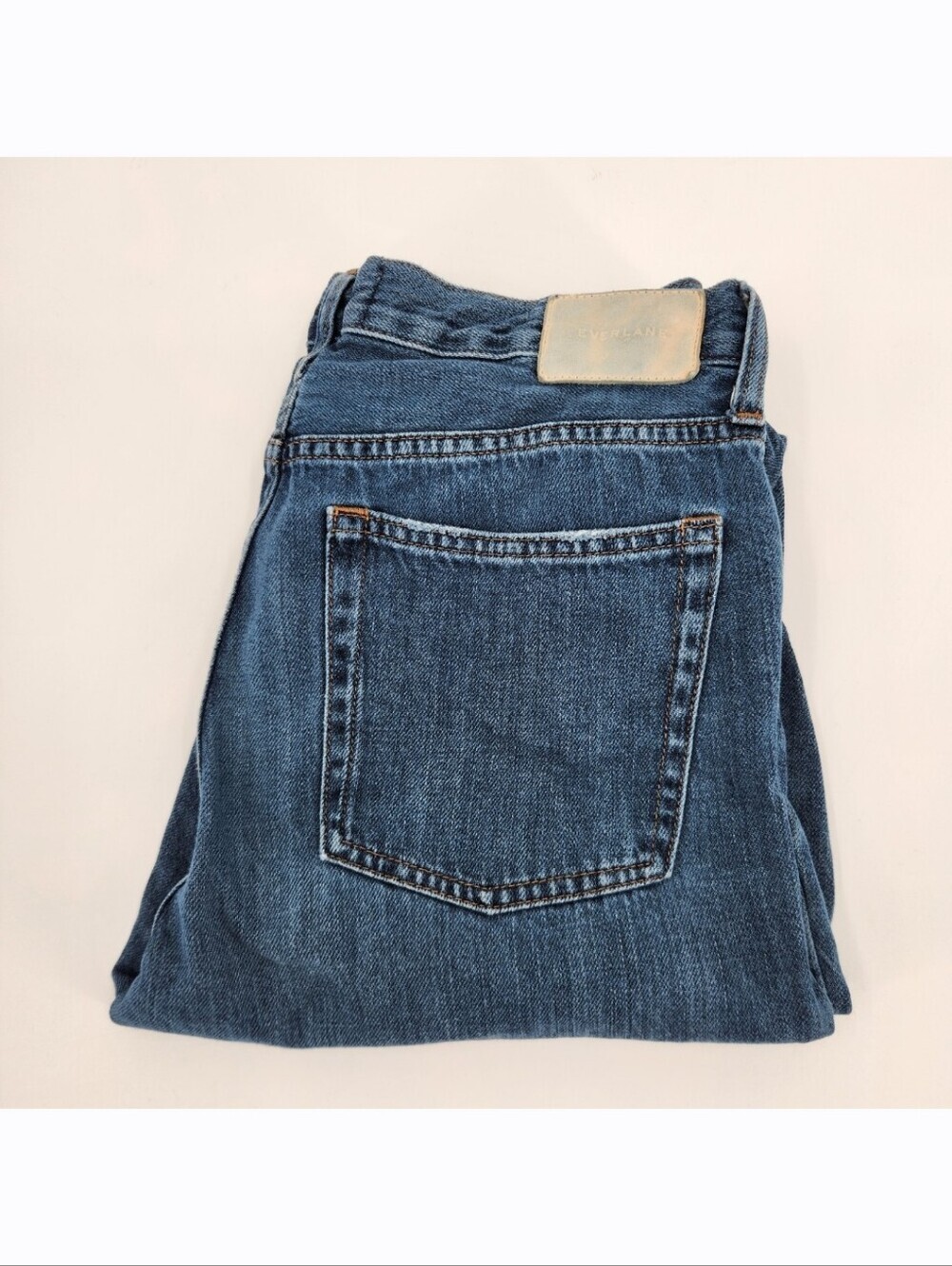 Everlane The Summer Jean Womens Size 28 Medium Wash Denim Destroyed